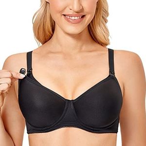 Gratlin Voedingsbeha Met Beugel Voor Dames Licht Gewatteerde Push-up-bh's Voor Borstvoeding zwart 75F