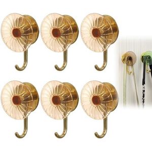 6 Stuks Mini 2-in-1 Zonnebloem Muurhaak, Zonnebloemvorm Multifunctionele Duurzame Muurhaak, Lichte Luxe Zelfklevende Haken Dragende Ophanghaken for Deur Terug Ophangen /9069/167(Orange)