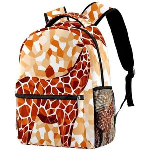 TFCOCFT Reisrugzakken voor vrouwen, heren rugzak, bruine giraffe print, rugzak, U9n5lw59lhscwq, 11.5x8x16 in, Traditionele rugzakken