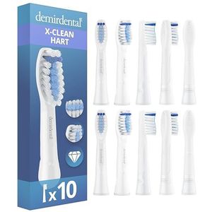 demirdental Opsteekborstels geschikt voor Oral-B Pulsonic opzetborstels, extra schoon, harde opzetborstels, verpakking van 10 stuks