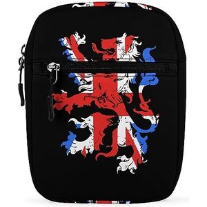Engeland Britse Leeuw Mini Crossbody Tas Unisex Anti-Diefstal Side Schoudertassen Reizen Kleine Messenger Bag
