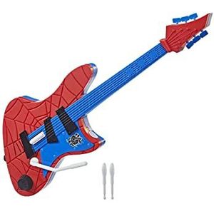 Marvel Spider-Man: Across the Spider-Verse Spider-Punk webblastergitaar, vrolijk muzikaal rollenspelspeelgoed voor kinderen vanaf 5 jaar