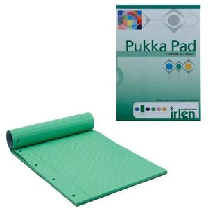 Pukka Dyslexie Pad A4 80gsm geregeerd met marge 100 pagina's 50 vellen - kleur: groen