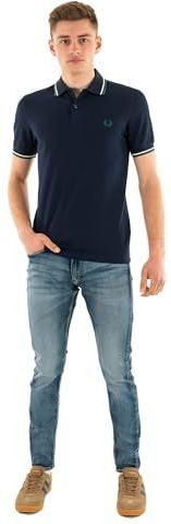Fred Perry - Twin Tipped Shirt - Blauw - Heren - Katoen