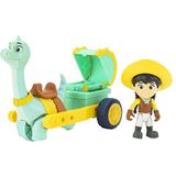 Dino Ranch DNR0011 - Min und Clovers Doktorwagen, Fahrzeug mit Figur, Spielzeug ab 3 Jahren