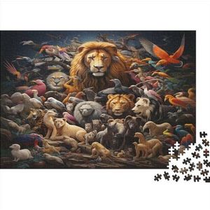 Wildlife Brain Teaser Houten puzzels voor volwassenen en tieners, bospuzzels met voor koppels en vrienden, uitdagende educatieve spelletjes, vierkante puzzel, 300 stuks (40 x 28 cm)