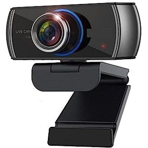 Webcams, 1080p HD-webcam met microfoon 100° groothoek Videoconferenties Live streaming Drive for conferenties, live streaming, opname