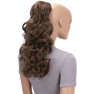 CAISHA 45cm Haarstukje Vlecht Paardenstaart Haarextensies Volumineus Golvend Lichtbruin PH23