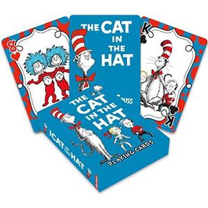 AQUARIUS Cat in The Hat Speelkaarten - Dr Seuss thema kaartspel voor uw favoriete kaartspellen - Officieel gelicenseerde Dr. Seuss Merchandise & Collectibles