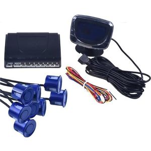 Sensoren Parkeersensor 1Set Parkeersensorenset Voor Auto's Display 4 Sensoren Voor Alle Auto's Achteruitrijhulp Achteruitrijradarmonitor Pdc Parkeersensor(8 blue)