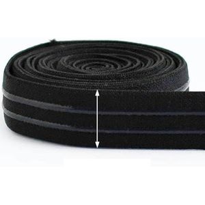 2/5 meter 20-50 mm siliconen antislip elastische band golflint singelband ondergoed riem riem kledingstuk doe-het-zelf benodigdheden naaiaccessoire-EB312-zwart-A-20mm-5 meter