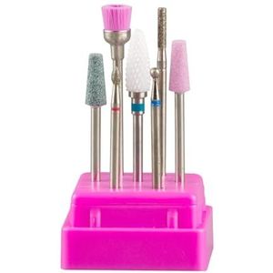 Nagel Boren Set voor Manicure, Keramische carbide diamant nagelboortjes for manicure gel verwijdering, verpakking van 7(Eh-07)
