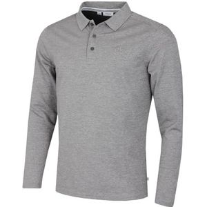 Calvin Klein Heren Campus Golfpoloshirt lange mouwen - Grijze mergel - XXXXL