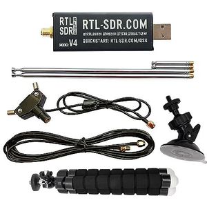 RTL-SDR Blog V4 R828D RTL2832U 1PPM TCXO HF Bias Tee SMA Software Gedefinieerde Radio met Dipool Antenne Kit