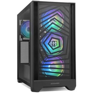 Nox - Xtreme Hummer - PC-behuizing - Zwart - Gehard Glas - 4 Ventilatoren