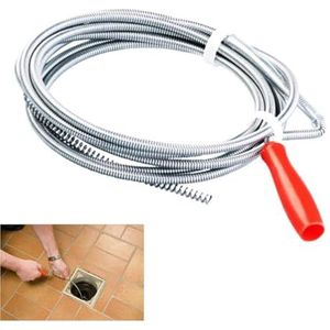 Aililong Pijpreinigingsspiraal - milieuvriendelijke afvoerreiniger spiraal - flexibele oplossing voor verstoppingen - 3,2 m x 5 mm afvoerspiraal