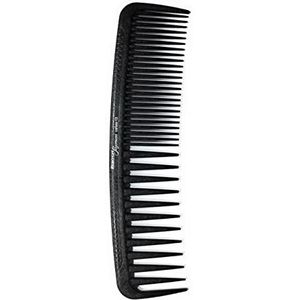 Hercules Sägemann HS C13 Carbon 13 professionele styling kam haarkam antraciet haarkam (antistatisch) carbonkam styler tanden breed + fijn, 7,5 inch, kapkamkam (13a)
