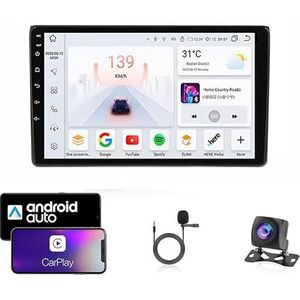 9 Inch Autoradio Compatibel voor Audi A4 2000-2009 met GPS Navigatie CarPlay Android Auto Acht-Core 4G Bluetooth WiFi MirrorLink Stuurwiel Afstandsbediening(T1 4 Core Wifi 1G+16G)