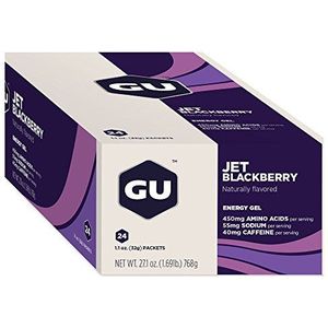 GU Energy Gel, Jet Blackberry (braambes), doos van 24 x 32 g