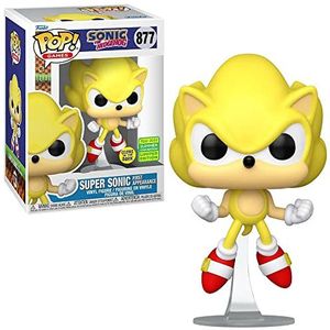 POP Funko 65259! Spellen: Sonic The Hedgehog - Super Sonic First Uiterlijk (Zomerconventie 2022 Glow in the Dark Exclusive) #877, grijs, één maat
