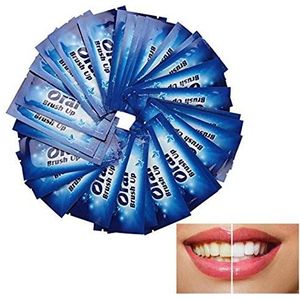 ANGREK 50 Stks veegt tandheelkundige schoon tanden veeg doek Tand Reiniging Tool voor mondelinge diepe reiniging