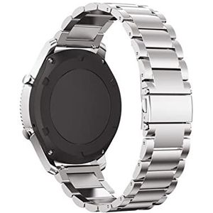 INEOUT Hoogwaardige horlogeband Geschikt compatibel met Garmin VivoActive 3 Music VivoMove 3 Lux-stijl HR Metalen anti-val duurzaam polshorloge riemen (Color : Silver, Size : VivoMove style)