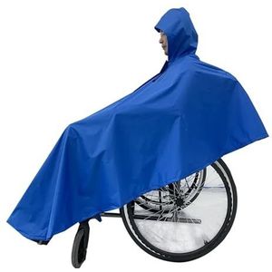 CSSHNL Rolstoel regenjas volwassen verdikt verlengd polyester waterdichte veiligheid reflecterende poncho gehandicapte auto poncho rolstoel regenponcho (kleur: zwart)