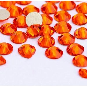 2088 DIY kristal nageldecoraties zonder hotfix, 8 grote en 8 kleine strass steentjes, platte achterkant, plaknagels voor nagelkunst - hyacint - SS10-1440 stuks