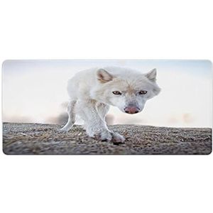 Sneeuw Wolf Mode Bureau Muismat Antislip Gaming Muismat Accessoires Decor 40x90cm