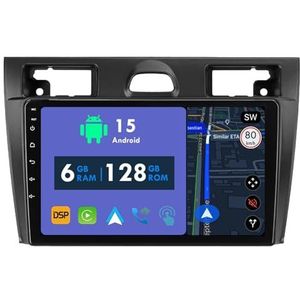 RoverOne Autoradio GPS voor Ford Fiesta Mk VI 5 Mk5 2002-2008 Carplay Android Auto Stereo Hoofdeenheid Bluetooth WiFi Radio Speler Sat Navigatie