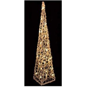led piramide 60 cm - 30 led warm wit - lichtkegel van acryl - kerstdecoratie verlicht licht kegel