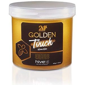 Hive Golden Touch Warm Wax 425g - 24K Collectie - Zacht & Zacht, met Glyceryl Rosinaat en Zuivere Witte Bijenwas, Alleswax voor alle huid- en haartypes