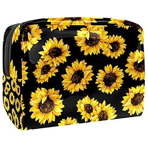 Waterdichte cosmetische tassen, Roze bloem patroon reizen cosmetische tassen, multifunctionele draagbare make-up tassen, reizen cosmetische tas organizer voor vrouwen