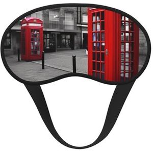London rood slaapmasker voor zijslaap, lichtblokkerend nachtmasker voor mannen en vrouwen, zacht en comfortabel voor reizen, dutjes