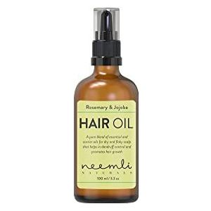 Neemli Naturals Rosemary & Jojoba Hair Oil, Anti Dandruff Hair Oil, Promotes Hair Growth, 100% Natural, Skin, Moisturizer, Hair and Nails Growth, 100ml