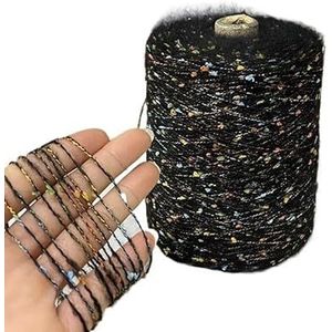 500g Color Dot Mohair Wool Thread for Hand Knitted Scarf Sweater Hat (Size : Black dots)
