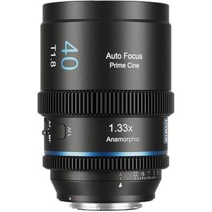 SIRUI 40 mm T1.8 1.33X anamorfe lens, S35-formaat autofocuslens voor MFT-montagecamera's, GH5, GH6, GH7, G9/G9M2, OM1, OM5, EM5 (M4/3-montage, neutrale flare)