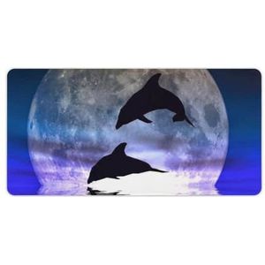 Moon Dolphin Mode Bureau Muismat Antislip Gaming Muismat Accessoires Decor 30x60cm