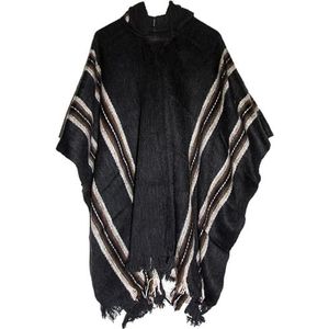 Gamboa Heren Poncho Poncho Mannen Mexicaanse Poncho Heren Jassen Heren Winter Jassen Hooded Deken Alpaca Wol