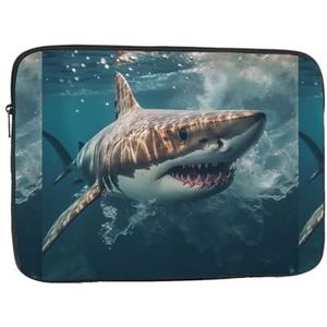 Diepzee haai zacht interieur, stijlvolle bescherming, laptoptas, verkrijgbaar in vijf maten, biedt perfecte bescherming voor uw apparaten, computerbinnenzak