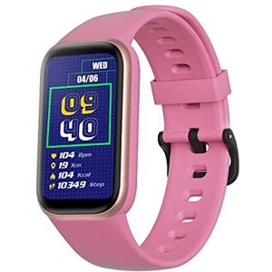 SMARTY2.0 - Smartwatch SW042 - hartslag-, druk- en zuurstofbewaking, sportmodus, waterbestendigheid IP68 - siliconen band - afmetingen 43 x 25 x 11 mm, Roze, Standard, Modern