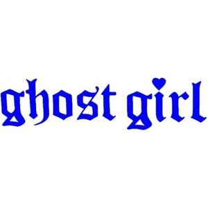 Ghost Girl Coole Motorfiets Sticker Persoonlijkheid Auto Raam Bumper Voorruit Motorfiets Body Helm Decoratieve Decal PVC(Blue,40x10cm)