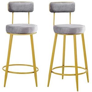 AADDFDD Barkrukken barkrukken barkrukken set van 2, moderne barstoelen 28 inch fluweel gestoffeerde toonhoogte barkrukken met rug gouden metalen poten voor keuken, aanrecht, bistro, pub-blauw