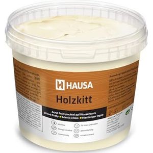 HAUSA Houtkit voor sparrenhout, 1 kg, klaar voor gebruik, voor reparatie van schade, uitstekende vulkracht