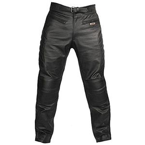 Skintan CE gepantserde lederen motorbroek voor heren, verkrijgbaar in 27"", 29"", 31"", 33"", 35"" binnenbeenlengtes, Zwart, 40W / 33L