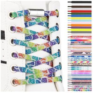 SULPO Elastische rubberen veters zonder strikken, plat, met draaisluiting, One size