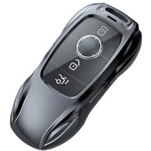 Sleutelbehuizing Zinklegering Zilver Autosleutel Geval Keyless Cover Sleutel Shell Auto Accessoires Voor C E-Klasse GLC GLA GLB GLS A200 C200 Autosleutelhoesje(A2)