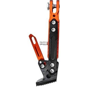 CNC motorfiets zijsteun zijstatief aluminium antislip steunstatief verstelbare parkeerstandaard universeel(Orange)