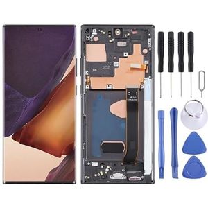 Display LCD del telefono cellulare Voor for galaxy Note20 Ultra 5G SM-N986B 6,67 inch OLED LCD-scherm Digitizer Volledige montage met frame (zwart) Touch screen