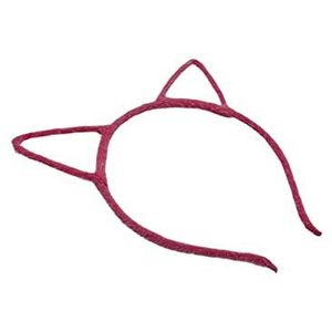 Pluizige haarband vrouwen concert prestaties kat oor hoofdband haaraccessoires partij vilt draad cosplay kostuum (rose rood)